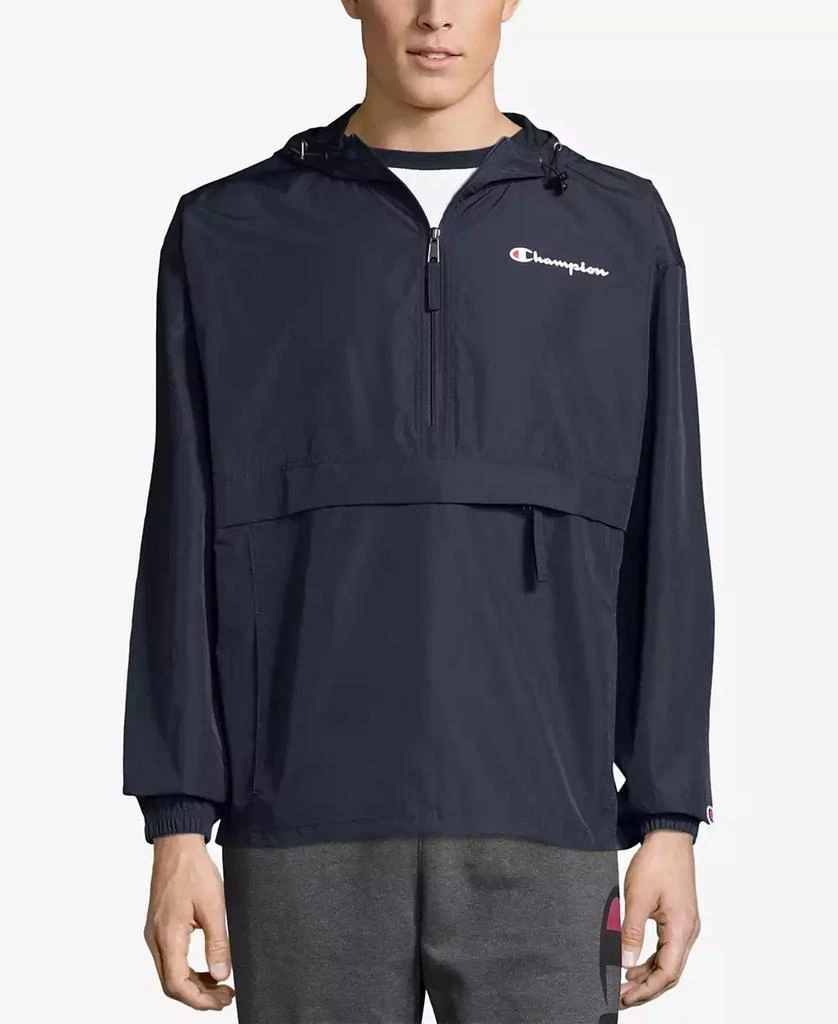 Champion Men's Packable Half-Zip Hooded Water-Resistant Jacket 1