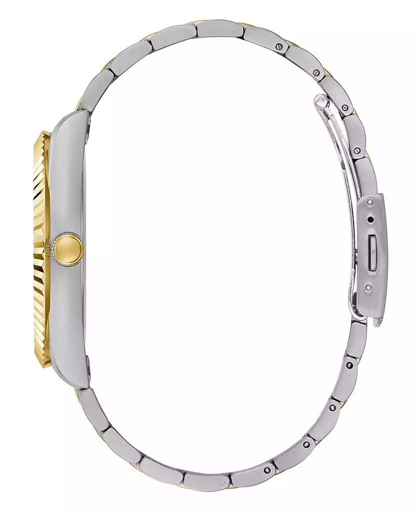 GUESS Men's Two Tone Stainless Steel Bracelet, Day, Date Watch, 42mm 2