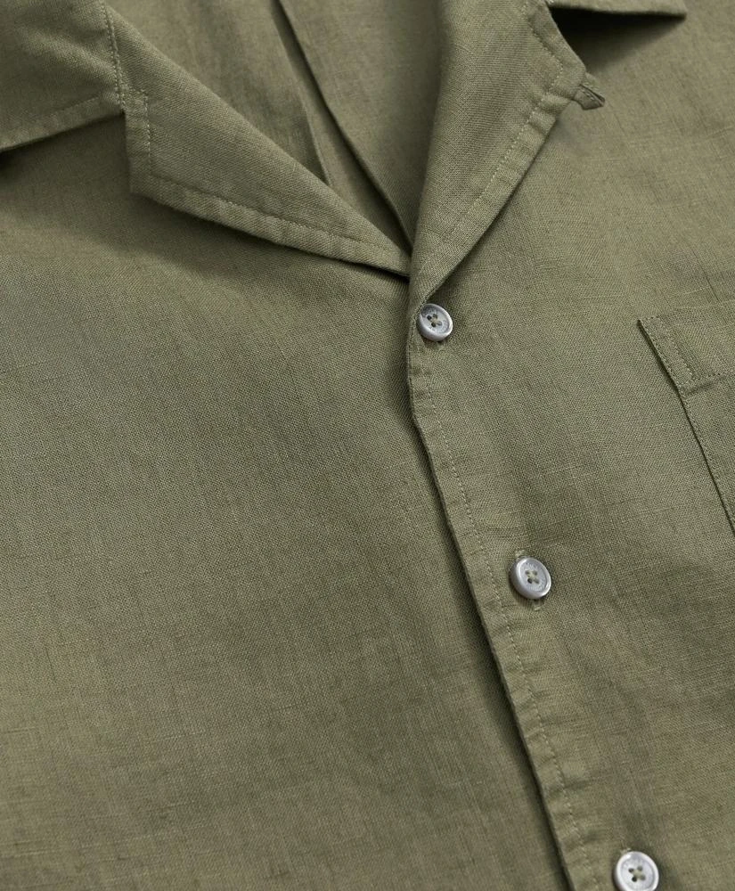 Brooks Brothers Irish Linen Camp Collar Short-Sleeve Sport Shirt 2