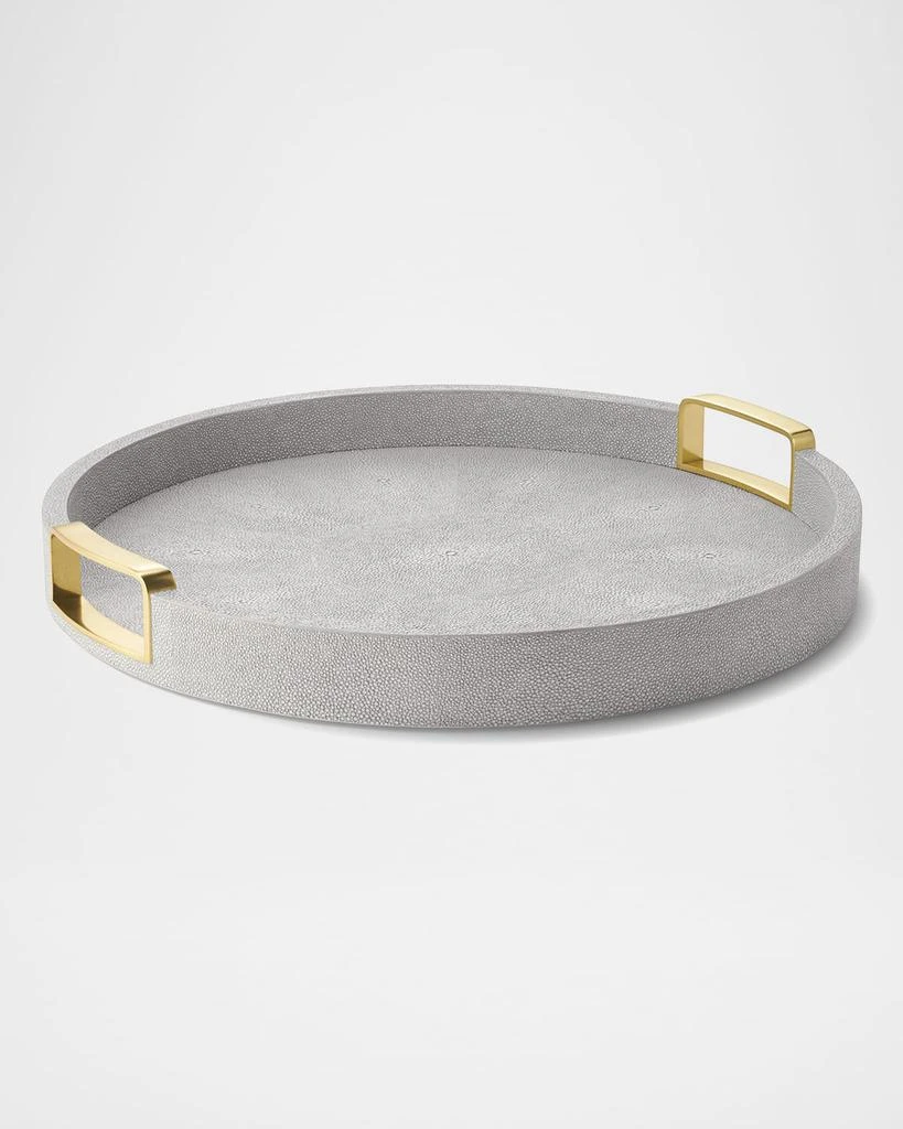 AERIN Carina Faux Shagreen Small Round Tray 2