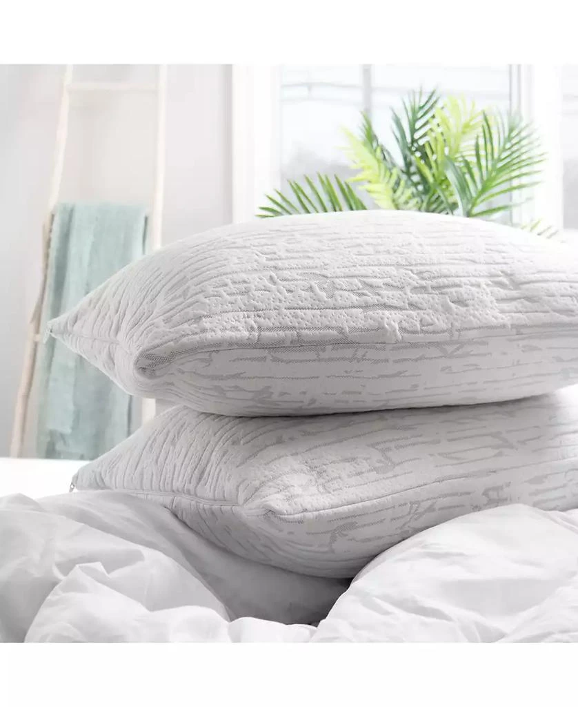 Clara Clark Shredded Memory Foam Pillow, Queen, Set of 4 2