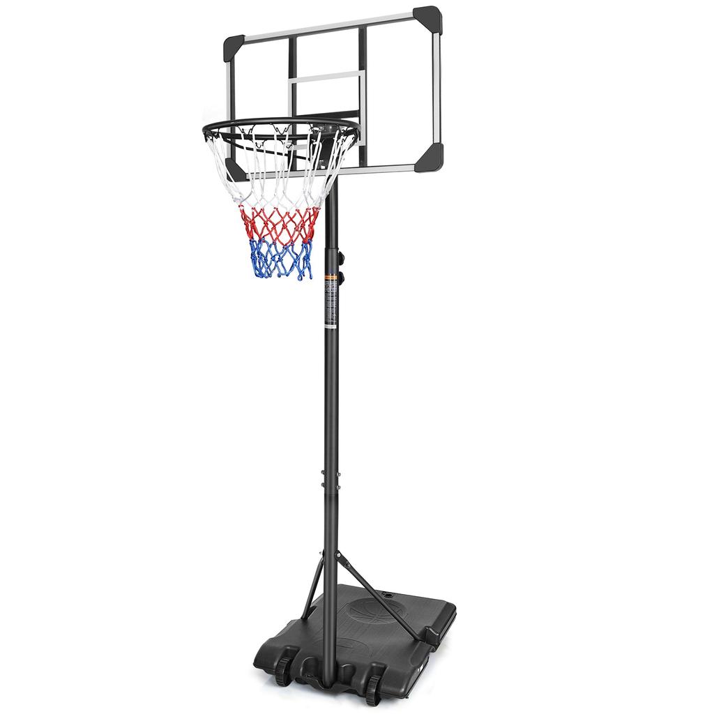 Streamdale Furniture Streamdale Basketball Goal Portable Basketball Hoop Indoor Outdoor Basketball Stand 5.6-7ft Adjustable 28in Backboard with Wheels