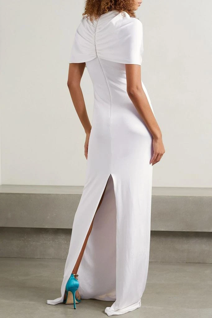 ET OCHS Cape-effect cutout ruched stretch-jersey gown 3