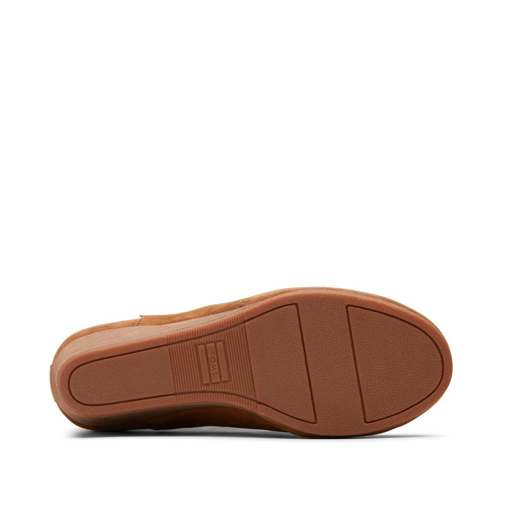 TOMS Shoes Kelsey Tan Suede Wedge Bootie 4