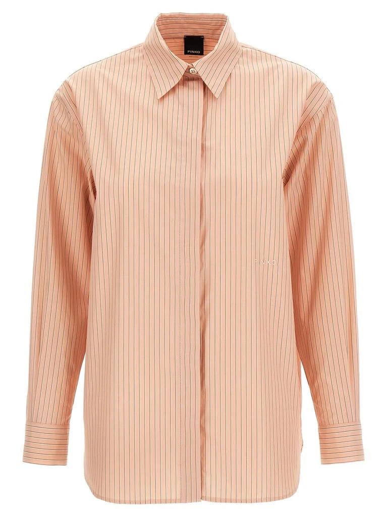 Pinko Pinko Oversized Striped Poplin Shirt 1