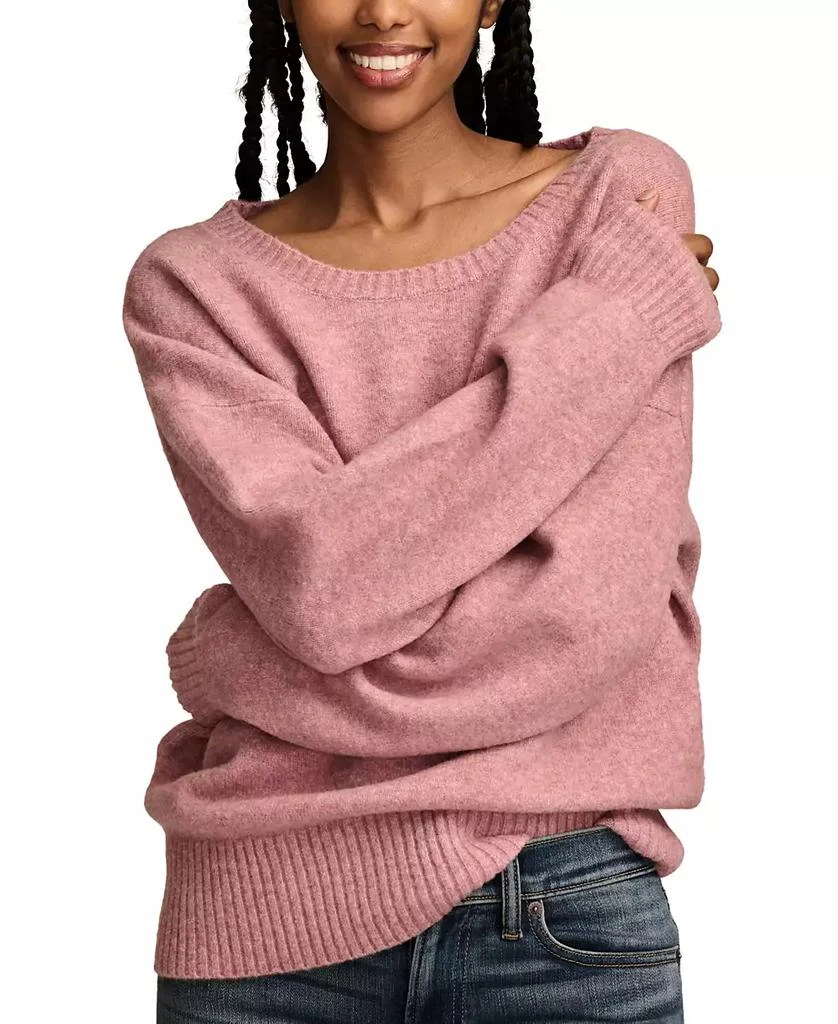 Lucky Brand Women’ sCrewneck Long-Sleeve Pullover Sweater 1