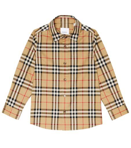 Burberry Check cotton-blend shirt