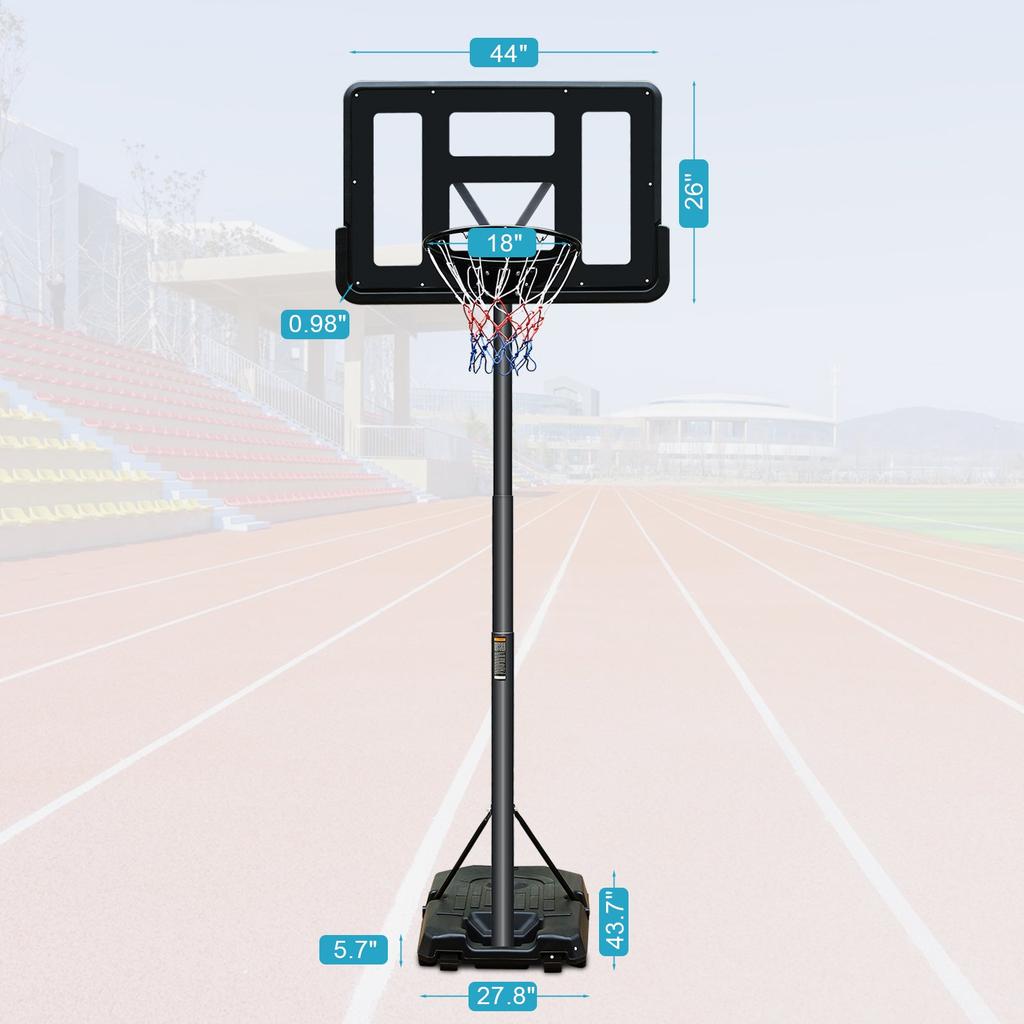 Streamdale Furniture Streamdale Pro-Grade Basketball System Durable Steel Construction