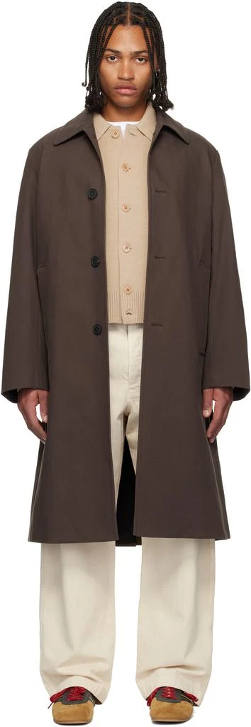 Dries Van Noten Brown Cotton Canvas Coat 1