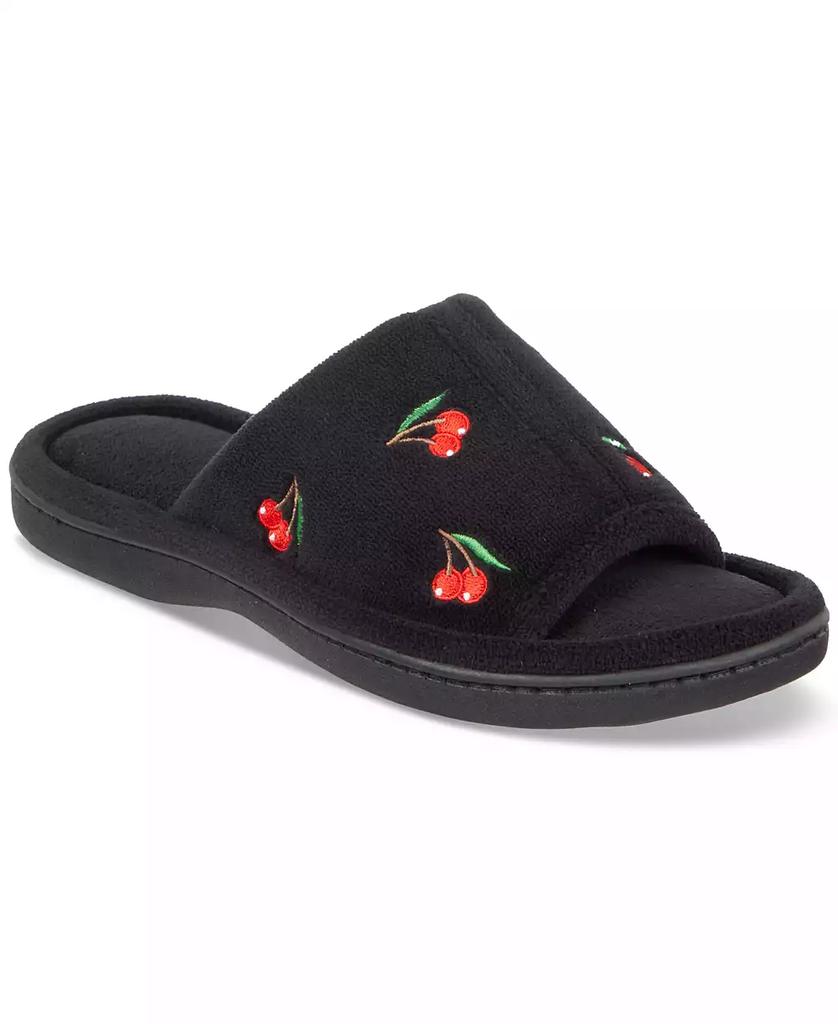 Isotoner Signature Women's Embroidered Fruit Slide Slippers