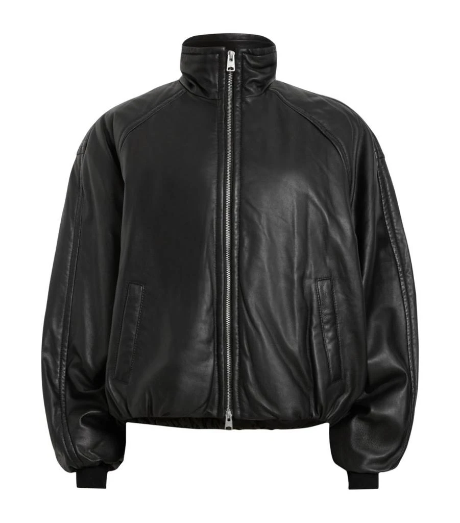 ALL SAINTS Leather Rowan Bomber Jacket 1