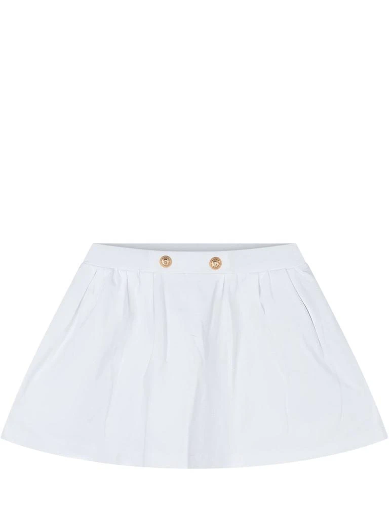 Balmain Balmain Kids Pleated Jersey Skirt