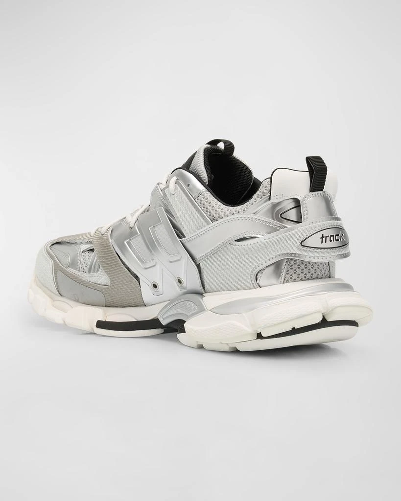Balenciaga Men's Track Metallic Mesh Sneakers 4