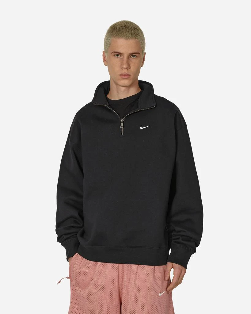NIKE Solo Swoosh 1/4 Zip Sweatshirt Black 1