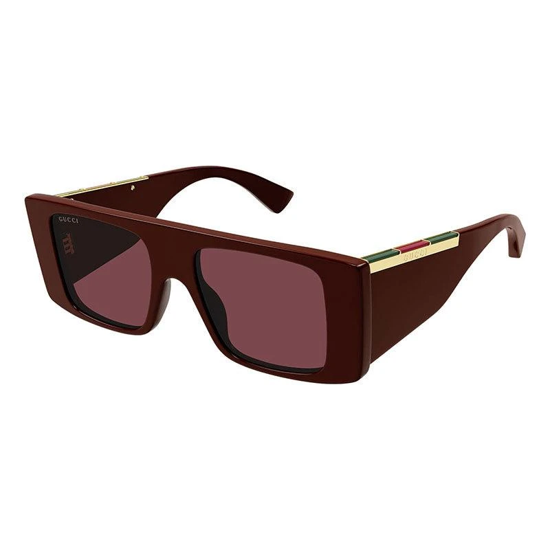 Gucci Sunglasses Square Full Rim, Burgundy Frame and Red  display picture 1
