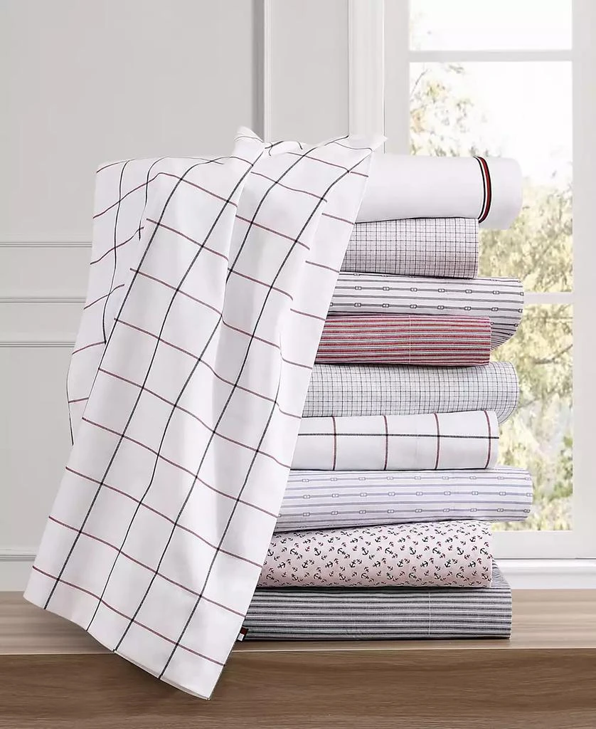 Tommy Hilfiger Printed 200-Thread Count Cotton Percale 4-Pc. Sheet Set 9