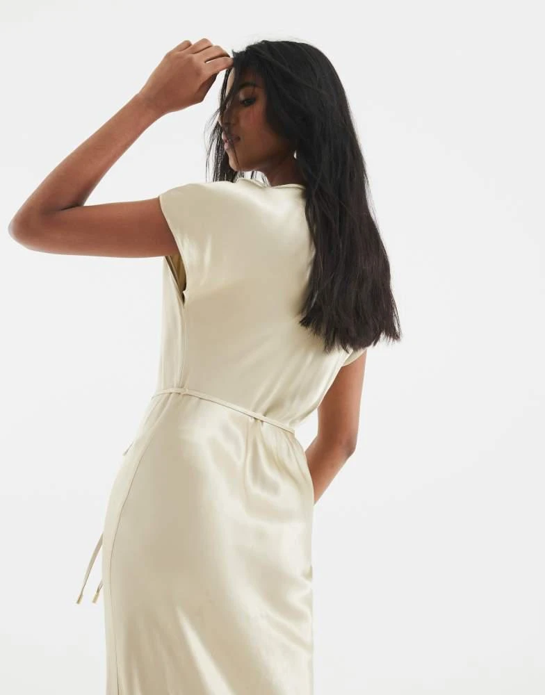 River Island River Island Cowl neck maxi dress in gold 4
