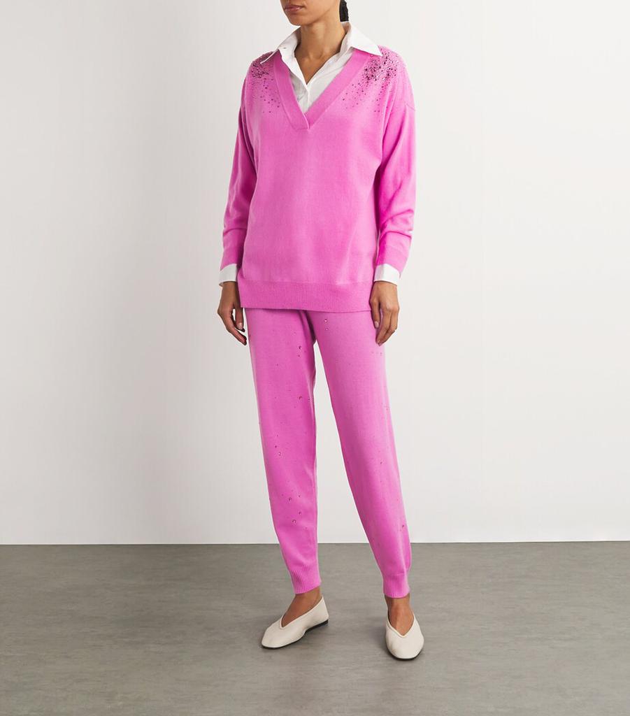 William Sharp Cashmere Nebula Crystal-Embellished Sweater
