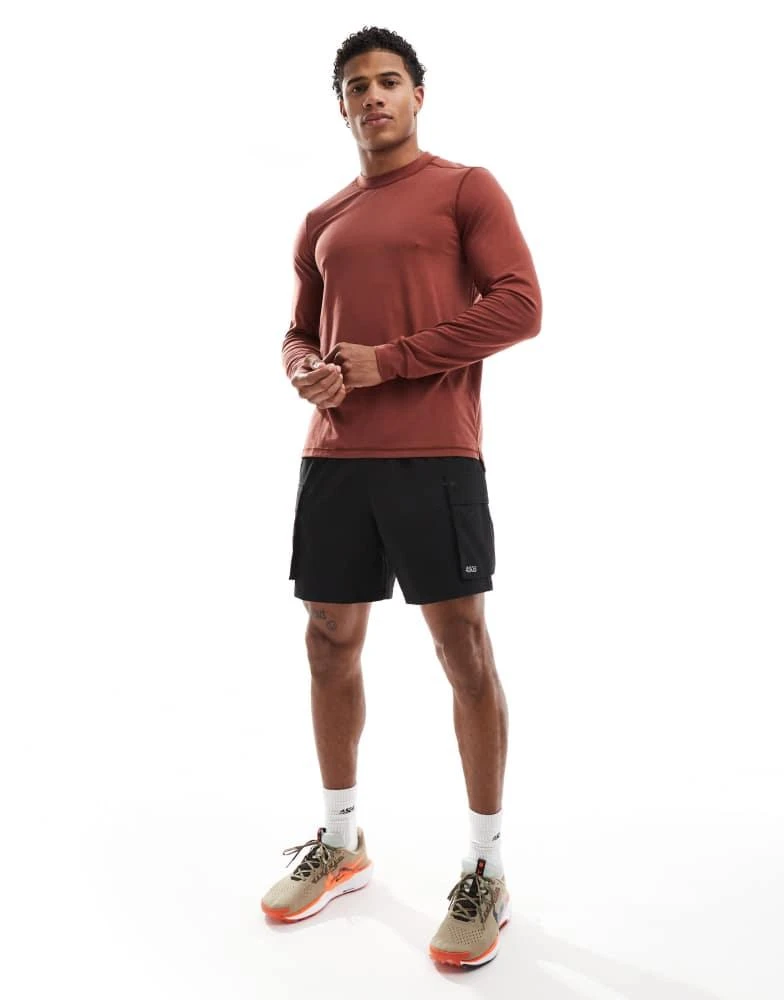 ASOS 4505 Icon performance jersey quick dry long sleeve training top in rust 2