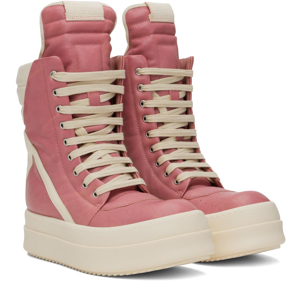 Shop Pink & Off-White Porterville Mega Geobasket Sneakers on