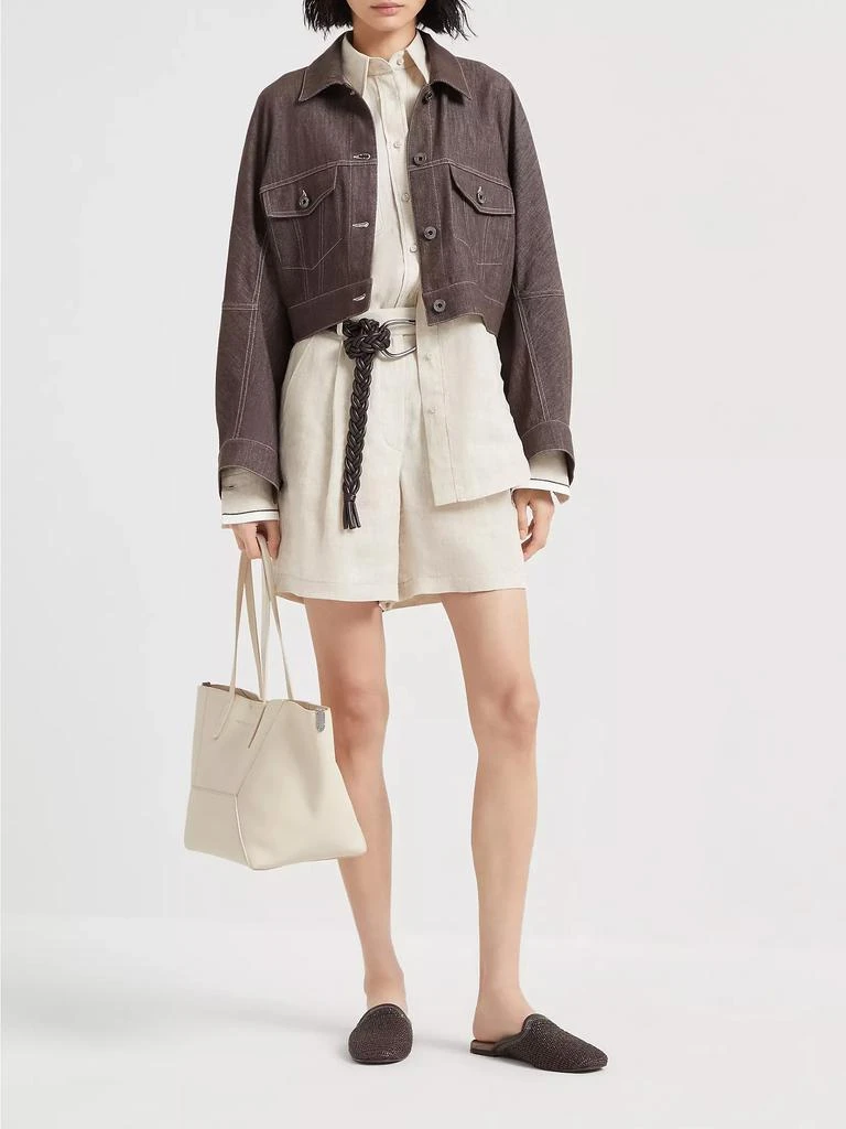 Brunello Cucinelli Linen Baggy Shorts 5