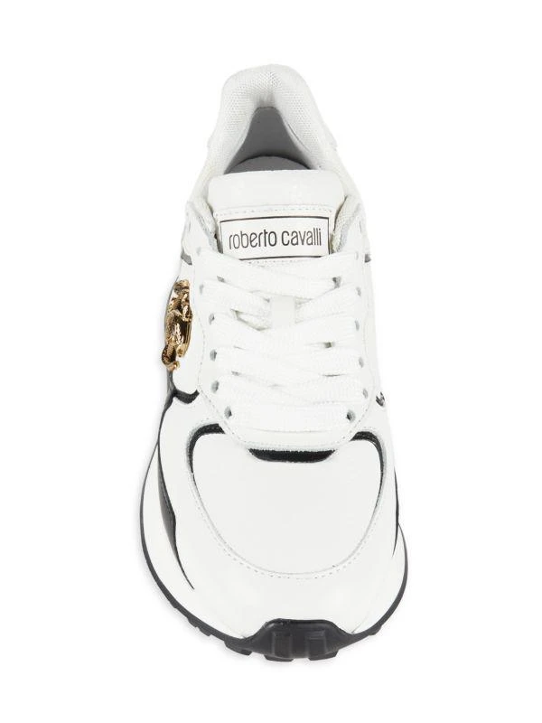 Roberto Cavalli Logo Leather Low Top Running Sneakers 5