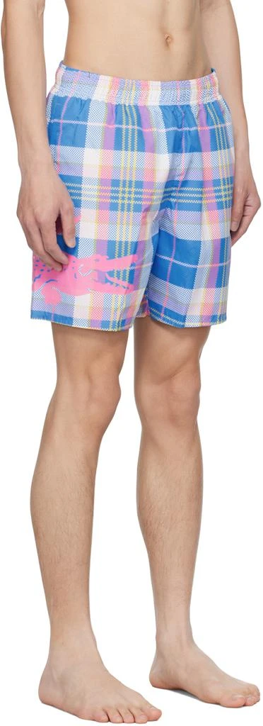 Lacoste Blue & Pink Check Swim Shorts 2