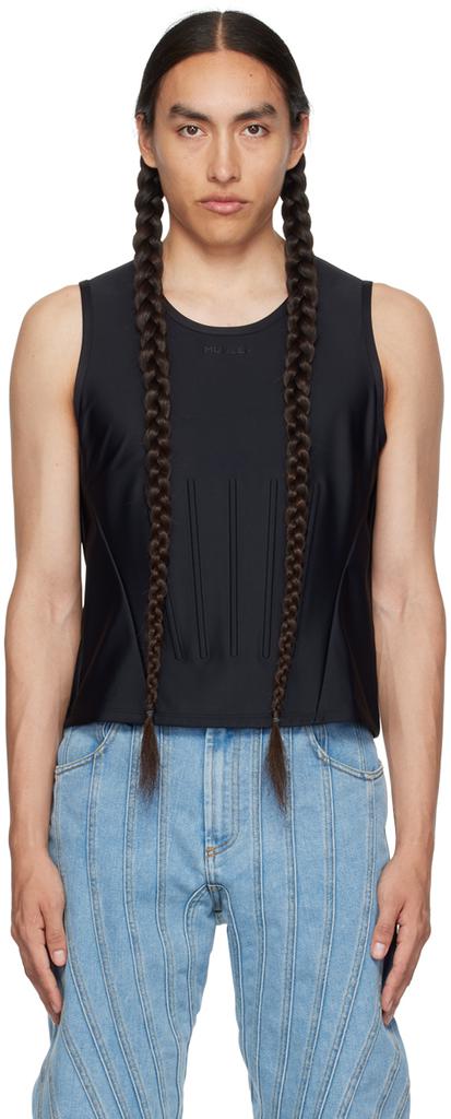 OVERNEATH / Garter Tank 072 ( Black ） OVERNEATH：GARTER TANK TOP - BLACK - ORANN ONLINE SHOP