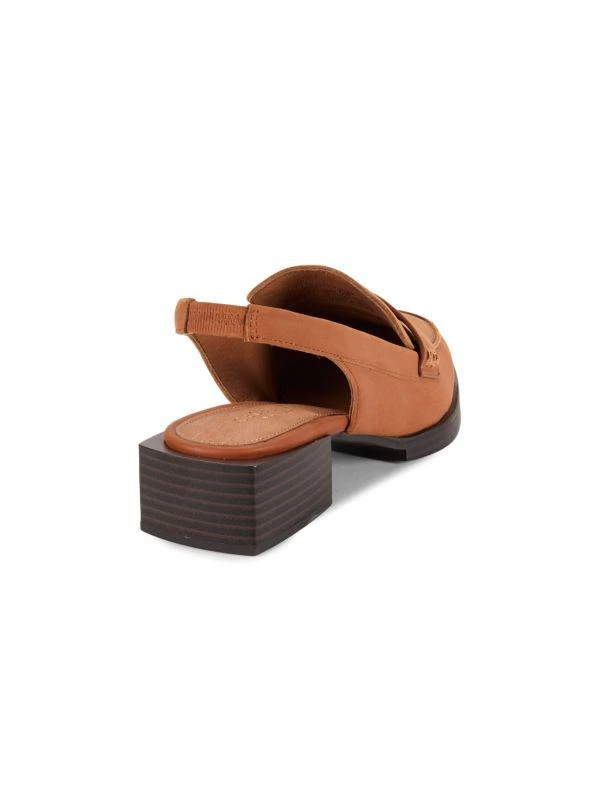 Cecelia New York Oyster Leather Loafer Mules 3