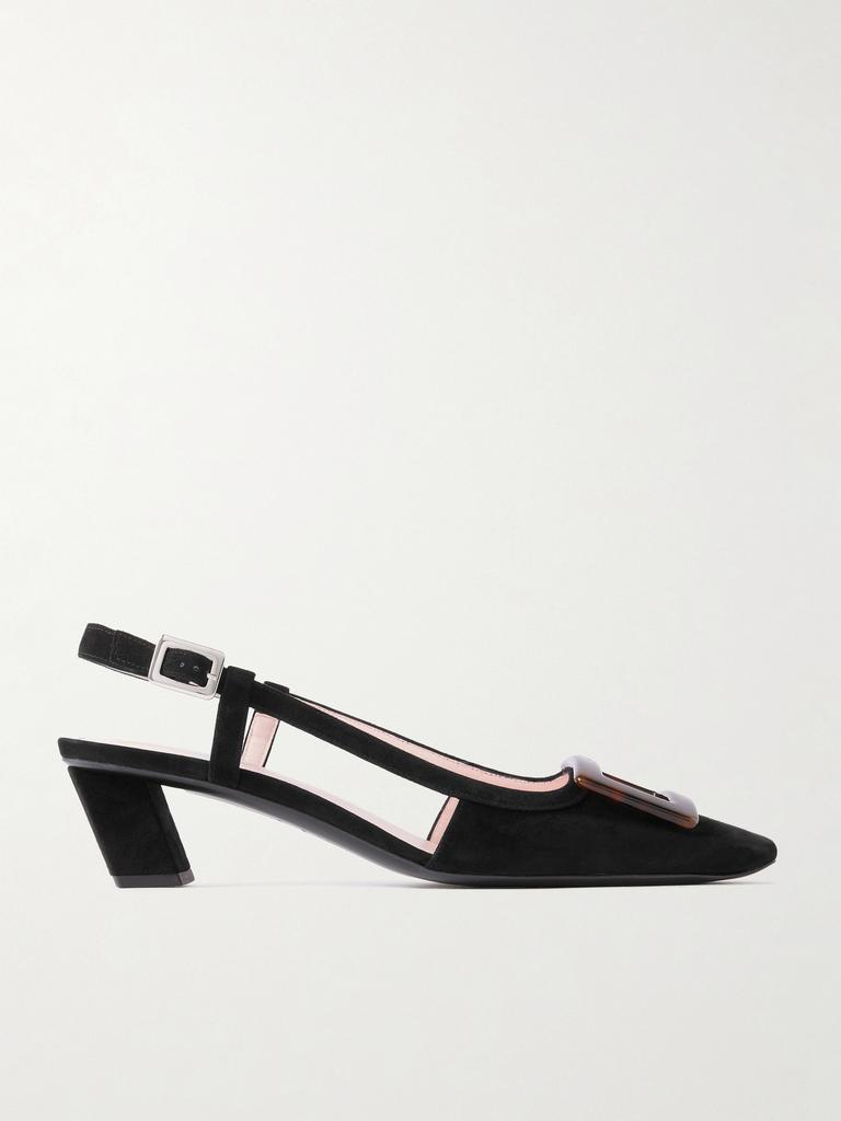 【関税&送料込】Roger Vivier Black Trompette Suede Ankle Boo Roger Vivier Roger Vivier Trompette Suede Ankle Boot