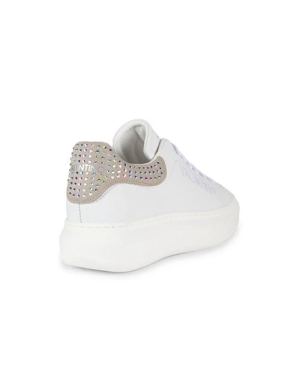 Mario Valentino Embellished Trim Leather Sneakers 3