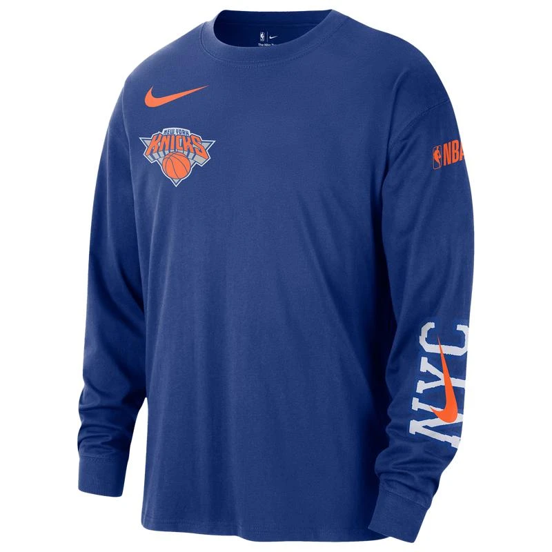 NIKE Nike Knicks Max 90 Courtside Long Sleeve T-Shirt CE - Men's 1