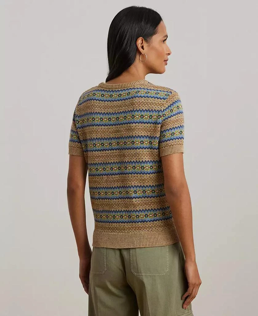 Ralph Lauren Women's Fair Isle Short-Sleeve Sweater, Regular & Petite 5
