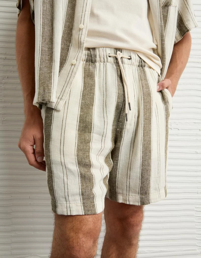 AE AE 7" Linen-Blend Striped Lived-In Trekker Short 5