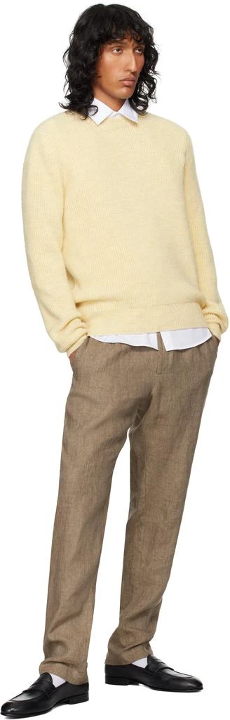 Sunspel Off-White Luxury British Wool Sweater 4