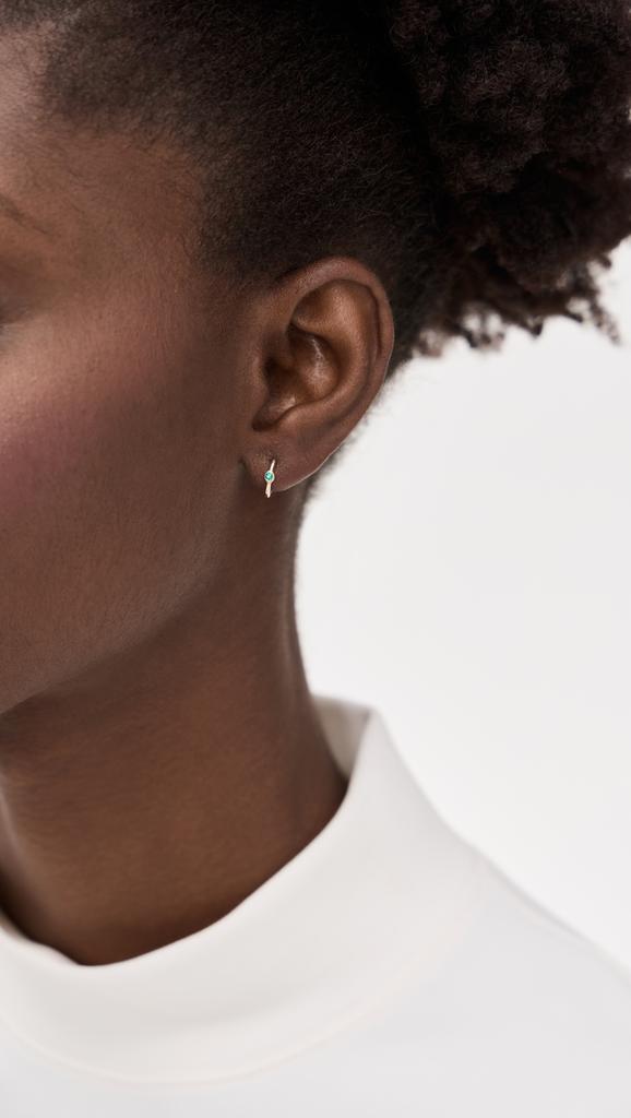 Zahava Romy Emerald Huggie Hoops