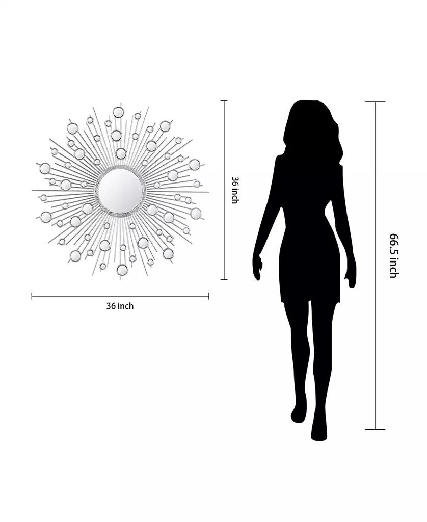 Empire Art Direct 
Milkyway I
 Bling Round Wall Mirror, 36" x 36" 8