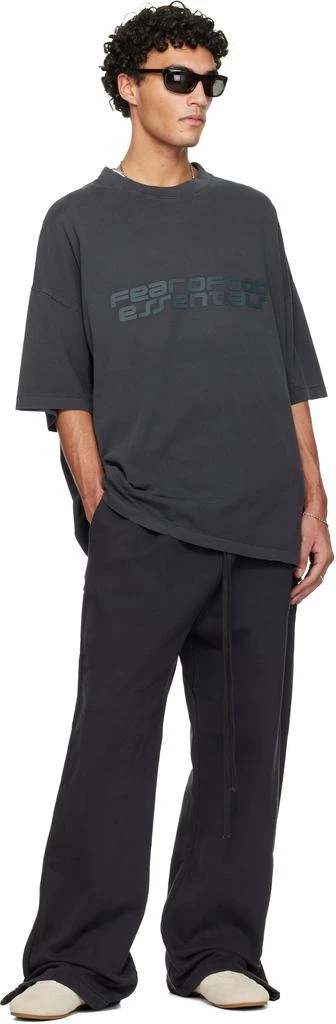 Essentials Black Holiday Heavy Fleece Tearaway Sweatpants 4