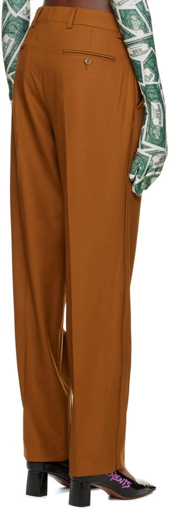 VTMNTS Brown Two-Pleat Trousers 3