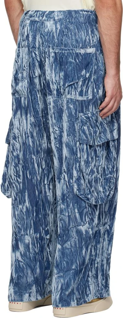 Collina Strada Blue Pleated Cargo Pants 3