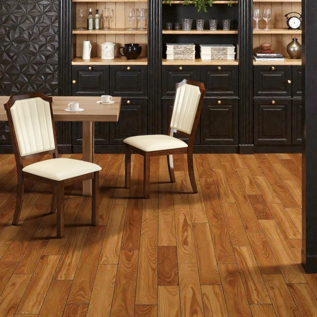 Hivvago Pair of 2 Dining Chairs with Durable Rubberwood Frame and PU Leather Covering