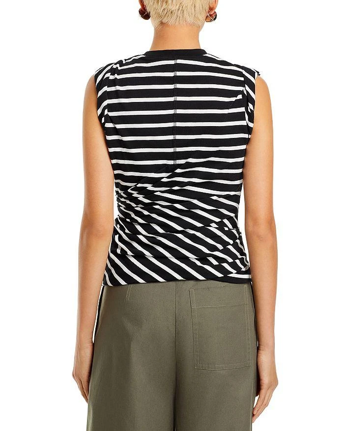 3.1 Phillip Lim Cotton Striped Rolled Sleeve Top 3