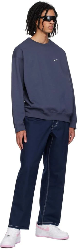 NIKE Navy Solo Swoosh Sweatshirt 4