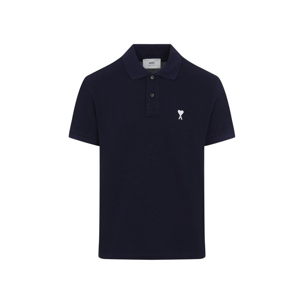 AMI AMI Paris Ami de Coeur Logo Embroidered Polo Shirt