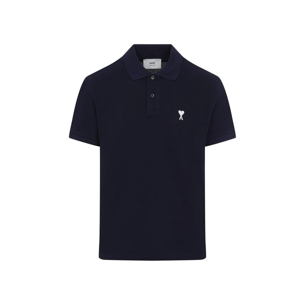 AMI AMI Paris Ami de Coeur Logo Embroidered Polo Shirt 1