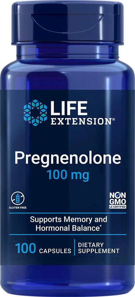 Life Extension Life Extension Pregnenolone, 100 - 100 mg (100 mg, 100 capsules) 1