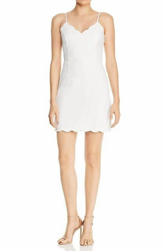 AQUA Aqua - Scalloped Mini Cocktail Dress 1