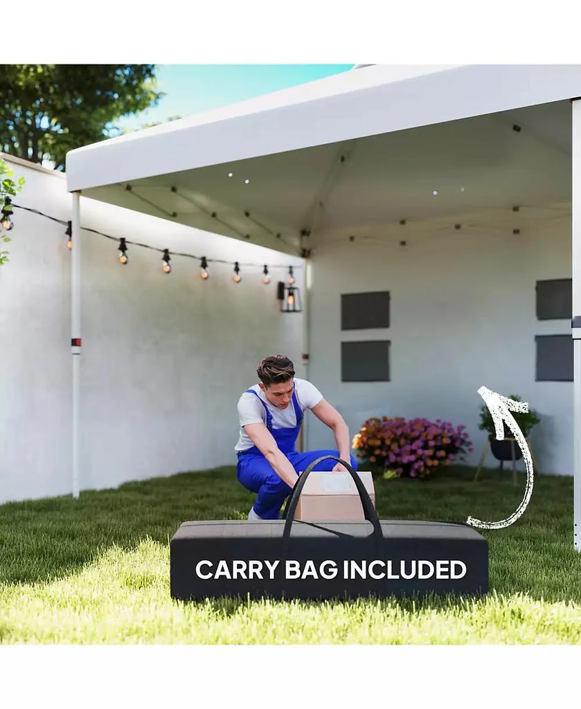 Outsunny 10
x 10
Pop Up Canopy Tent with Sidewall, UPF50+, Sea 9