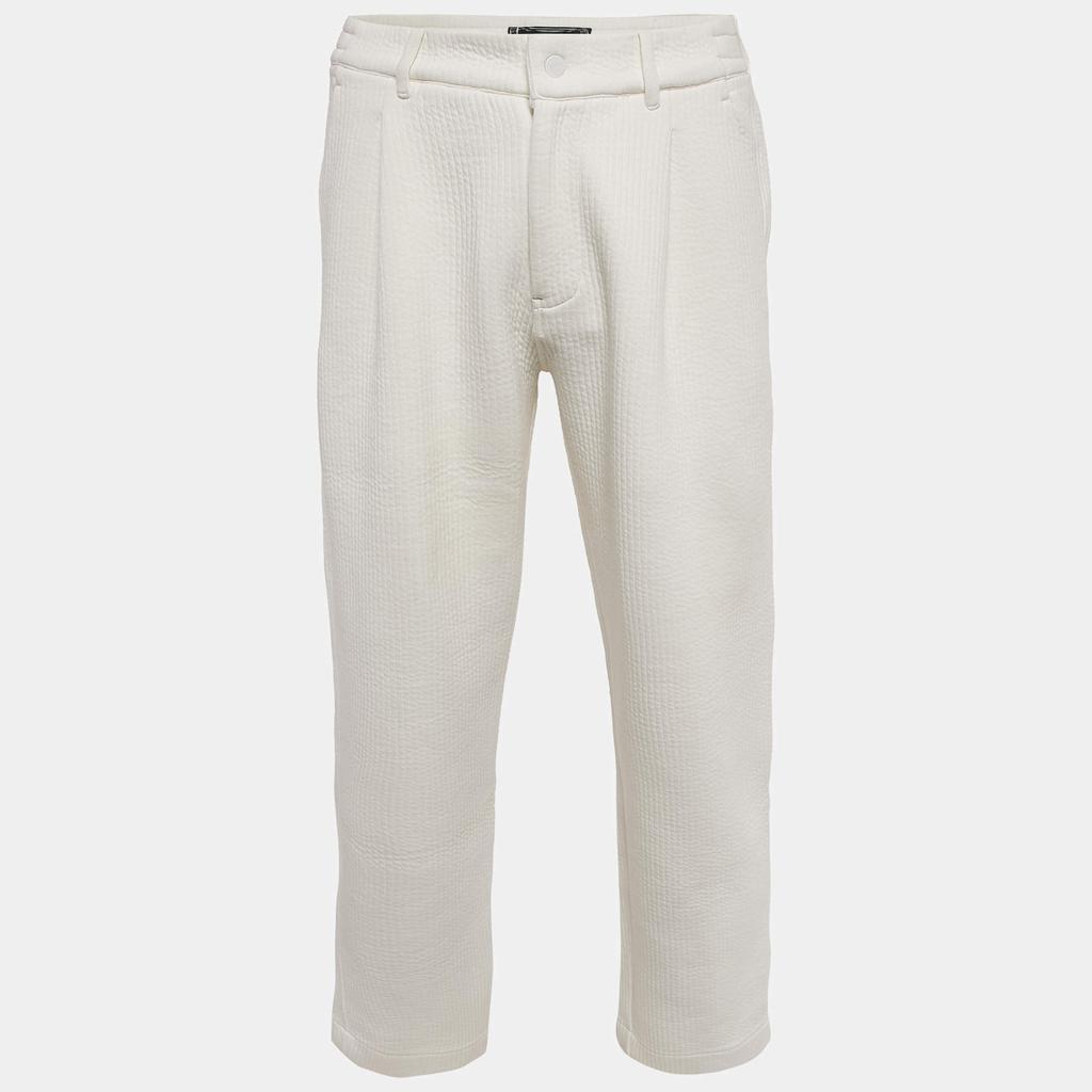 Kith Kith White Rib Knit Pleated Trousers S