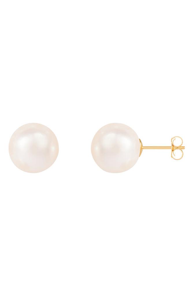 Splendid Pearls 14K Gold 10-10.5mm Cultured Freshwater Pearl Stud Earrings